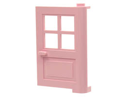 Door 1 x 4 x 5 with 4 Panes: {светло червеникаво-виолетов }