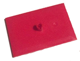 Train Bogie Plate (Tile, Modified 6 x 4 with 5mm Pin): {ярко червен}