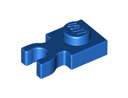 Plate, Modified 1 x 1 with U Clip Thick (Vertical Grip): {ярко син}