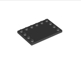 Плочка 4X6 с 12 пъпки: {черен}
