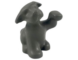 Dog, Belville, Sitting with Raised Paw : {тъмно сив}