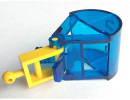 Crane Bucket (Top, Jaws, Spring): {прозрачно син}