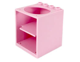 Container, Cupboard 4 x 4 x 4 with Elliptical Hole for Sink : {светло червеникаво-виолетов }
