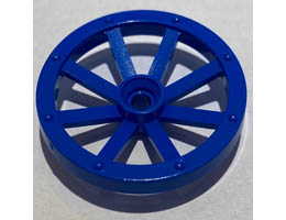 Wheel Wagon Large 33mm D., Hole Round for Wheels Holder Pin: {ярко син}