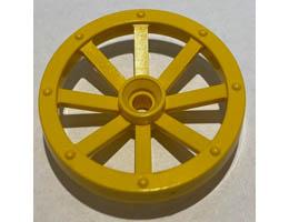 Wheel Wagon Large 33mm D., Hole Round for Wheels Holder Pin: {ярко жълт}