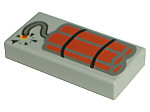 Tile 1 x 2 with Dynamite Pattern: {сив}