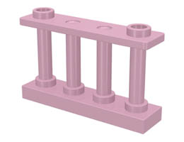 Ограда 1X4X2 с 2 пъпки: {светло червеникаво-виолетов }