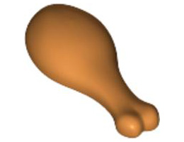 Turkey Drumstick, 20mm with Round Opening on Back: {светло оранжево-кафяв}