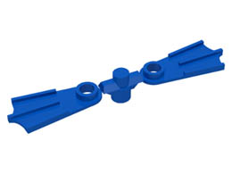 Minifigure Footgear Flippers, 2 on Sprue : {ярко син}
