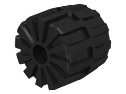Wheel Hard Plastic Medium (35mm D. x 31mm) : {черен}