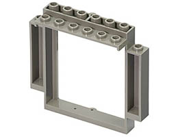 Door, Frame 2 x 8 x 6 Swivel with Bottom Notches: {тъмно сив}