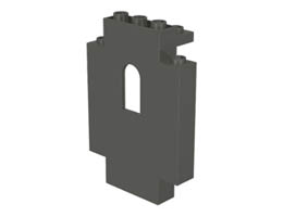 Стенен елемент 1X5X6 с прозорец: {тъмно сив}