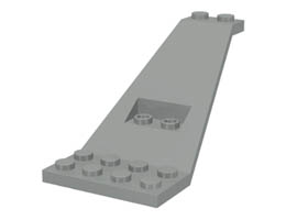 Wing Plate Bi-level 8 x 4 and 2 x 3 1/3 Up: {сив}