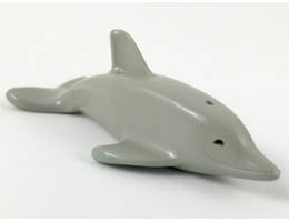 Dolphin with Normal Connection and Axle Holder: {сив}