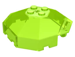 Windscreen 6 x 6 Octagonal Canopy with Axle Hole: {прозрачно флуорисциращо зелен}