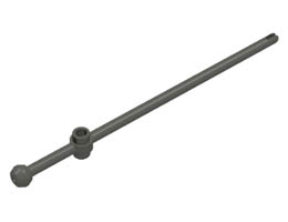 Bar 12L with Open Stud, Tow Ball, and Slit (Boat Mast): {тъмно сив}