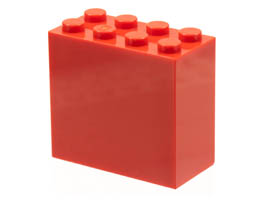 Тухличка 2X4X3: {ярко червен}