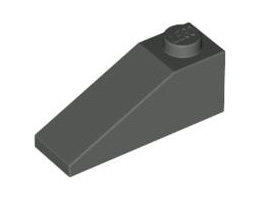 Покривна плочка 1X3/25°: {тъмно сив}