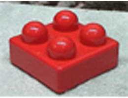 Primo Brick 2 x 2: {ярко червен}