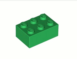 Тухличка 2X3: {тъмно зелен}