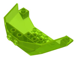 Cockpit 5 x 8 x 3 (Windscreen Bottom): {прозрачно флуорисциращо зелен}