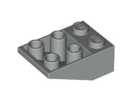 Покривна плочка 2X3/25° инверсна: {сив}
