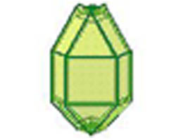 Panel 3 x 3 x 6 Corner Convex: {прозрачно флуорисциращо зелен}
