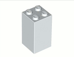 Тухличка 2X2x3: {бял}