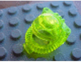 Minifigure, Headgear Helmet Space / Town with Breathing Hose: {прозрачно флуорисциращо зелен}