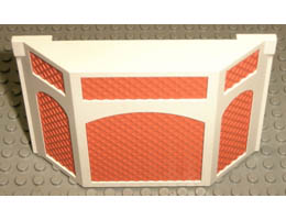 Scala Window Bay Seat 13 x 3 x 7 1/3 with Salmon Panes: {бял}