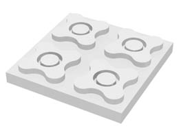 Scala Plate 4 x 4: {бял}