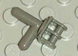 Minifigure, Utensil Grab Jaw Holder with Handle: {тъмно сив}