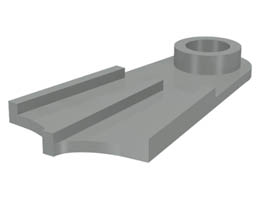 Minifigure Footgear Flippers, 2 on Sprue: {сив}