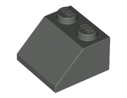 Покривна плочка 2X2/45°: {тъмно сив}