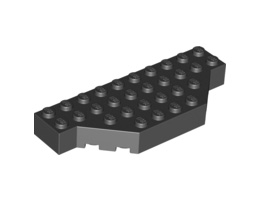 Brick, Modified 4 x 10 with Cut Corners: {черен}