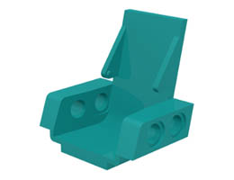 Technic Seat 3 x 2 Base: {ярко синьо-зелен}
