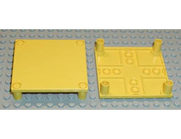 Scala Platform / Table 7 x 7 x 1 1/3 with 4 Legs: {ярко жълт}