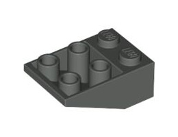 Покривна плочка 2X3/25° инверсна: {тъмно сив}