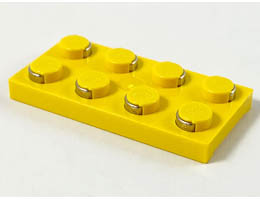 Electric Plate 2 x 4 with Contacts: {ярко жълт}