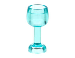 Minifigure, Utensil Goblet Large: {прозрачно светло син}