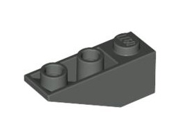 Покривна плочка 1X3/25° инверсна: {тъмно сив}