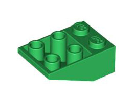 Покривна плочка 2X3/25° инверсна : {тъмно зелен}
