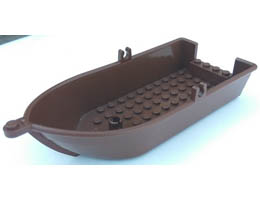 Boat, 18 x 8 x 3 1/3 with Oarlocks: {земно оранжев}