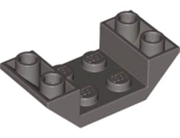 Покривна плочка 4X2/45° инверсна : {тъмно сив}