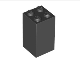 Тухличка 2X2x3: {черен}