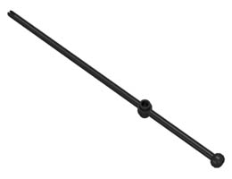 Bar 16L with Open Stud, Tow Ball, and Slit (Windsurfer Mast): {черен}