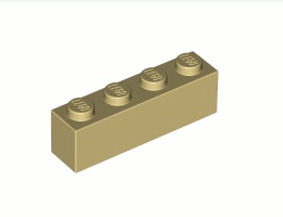 Тухличка 1X4: {тухлено жълт}