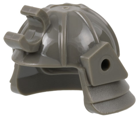 Minifigure, Headgear Helmet Ninja / Samurai with Clip and Short Visor: {тъмно сив}