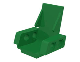 Technic Seat 3 x 2 Base: {тъмно зелен}