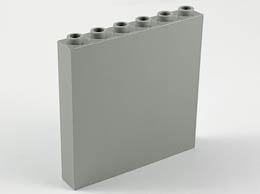 Brick 1 x 6 x 5 : {сив}